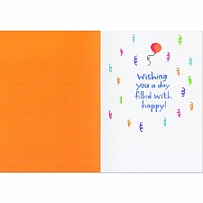 Happy Birthday Lettering Glitter Card
