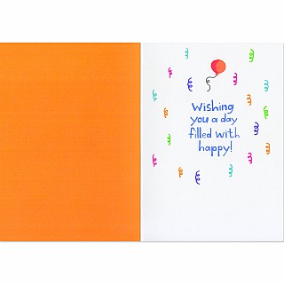 Happy Birthday Lettering Glitter Card