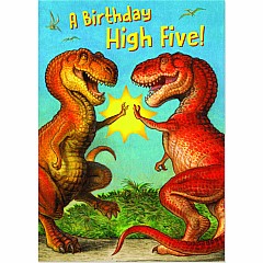 Dinosaur Birthday High Five Card