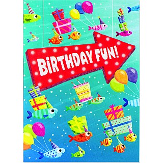 Fish Party Foil Card