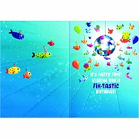 Fish Party Foil Card
