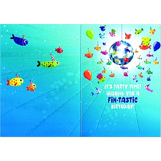 Fish Party Foil Card