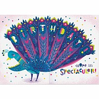 Spectacular Peacock Foil Card