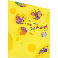 SWISS CHEESE MOUSE BDAY CARD