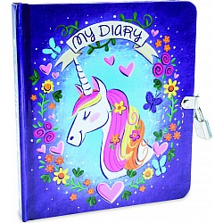 Unicorn Diary With Charm Necklace