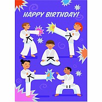 Martial Arts Foil Birthday Card