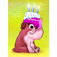 Bulldog Googly Eyes Birthday Card