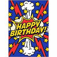 Superhero Happy Birthday Foil Card