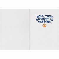 Photo Realistic Husky Foil Birthdaycard