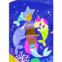 Fantasy Animals Foil Tri-Fold Birthday C