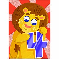 Lion 4 Year Old Card