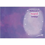 Realistic Unicorn Glitter Birthday Card