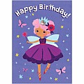 Fairy With Jewel Crown  Glitter Card