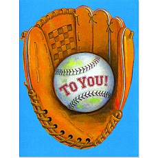Baseball And Glove Gift Enclosure Card (