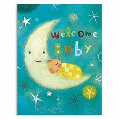 Baby On Moon Gift Enclosure Card