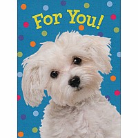 White Doggie Gift Enclosure Card