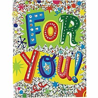 For You Lettering Foil Gift Enclosure Ca