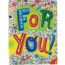 For You Lettering Foil Gift Enclosure Ca