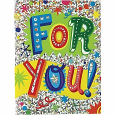 For You Lettering Foil Gift Enclosure Ca