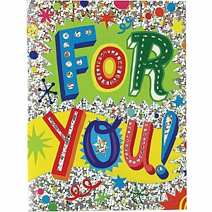 For You Lettering Foil Gift Enclosure Ca