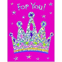 Shiny Crown Foil Gift Enclosure Card