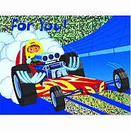 Race Car Foil Gift Enclosure Card