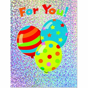 Balloons Foil Gift Enclosure Card