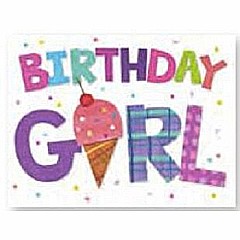 Birthday Girl Gift Enclosure Card