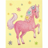 Pink Pony Glitter Gift Enclosure Card