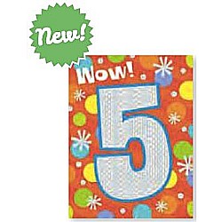 Age 5 Foil Gift Enclosure Card