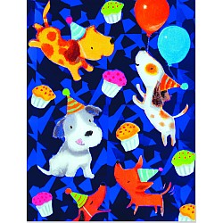 Dog Party Foil Gift Enclosure Card