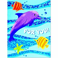 Dolphin Foil Gift Enclosure Card