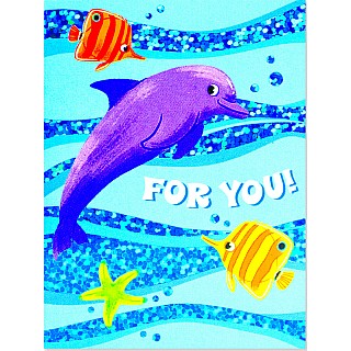 Dolphin Foil Gift Enclosure Card