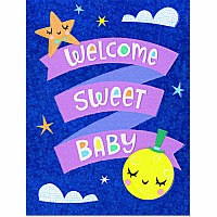 Welcome Baby Moon & Stars Gift Enclosure