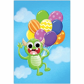Card - Monster w/ Balloons Googly Eyes