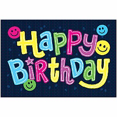 Happy Birthday Letters Foil Gift Card