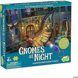 Gnomes at Night Seek and Find Glow Puzzle