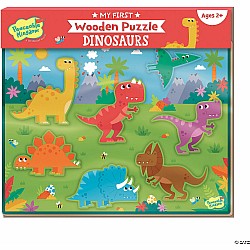 Peaceable Kingdom "My First Wooden Puzzle: Dinosaurs"  (6 Pc Chunky Puzzle)