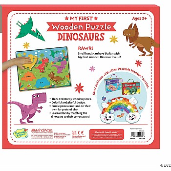 Peaceable Kingdom "My First Wooden Puzzle: Dinosaurs"  (6 Pc Chunky Puzzle)