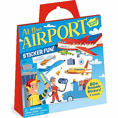 At The Airport Reusable Sticker Tote