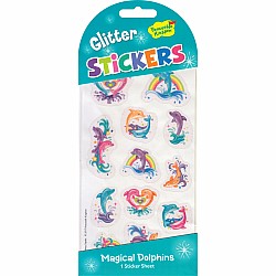 Magical Dolphins Glitter Stickers
