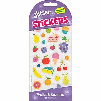 Fruits & Sweets Glitter Stickers