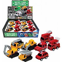 2" Die-Cast Fire and Construction Vehicles
