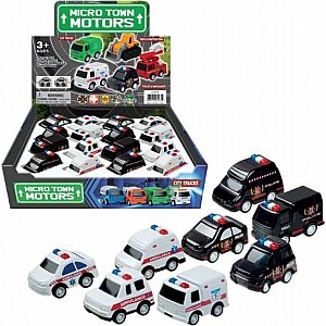 2" Die-Cast Police or Ambulance Vehicle (assorted)
