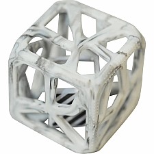 White Marbled Chew Cube