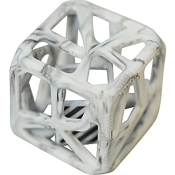 White Marbled Chew Cube