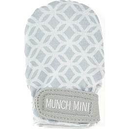Munch Minis - Teething and Anti-Scratch Mitts (Grey Geo)