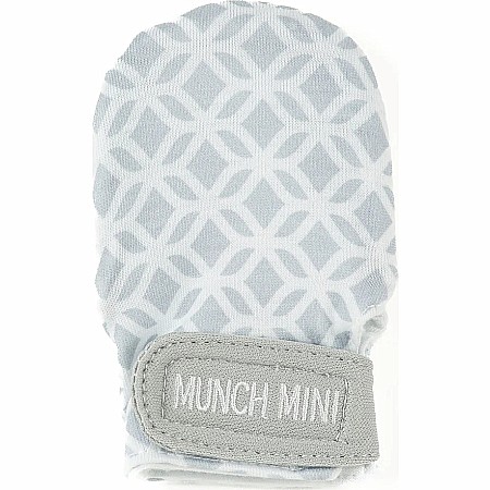Munch Minis - Teething and Anti-Scratch Mitts (Grey Geo)