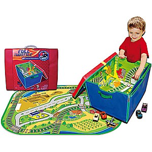 Neat-Oh ZipBin Full Throttle Road and Rail 500 Car Toy Box and Playmat A1585XX 