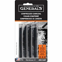 Compressed Charcoal Sticks 4/ Pkg